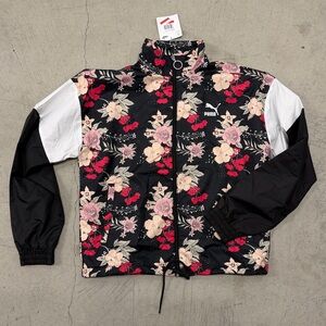 NWT Macy’s Puma Floral Colorblock Windbreaker